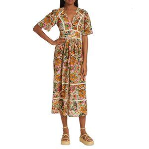 ba&sh Benja Paisley Maxi Dress, Women's S / US 4